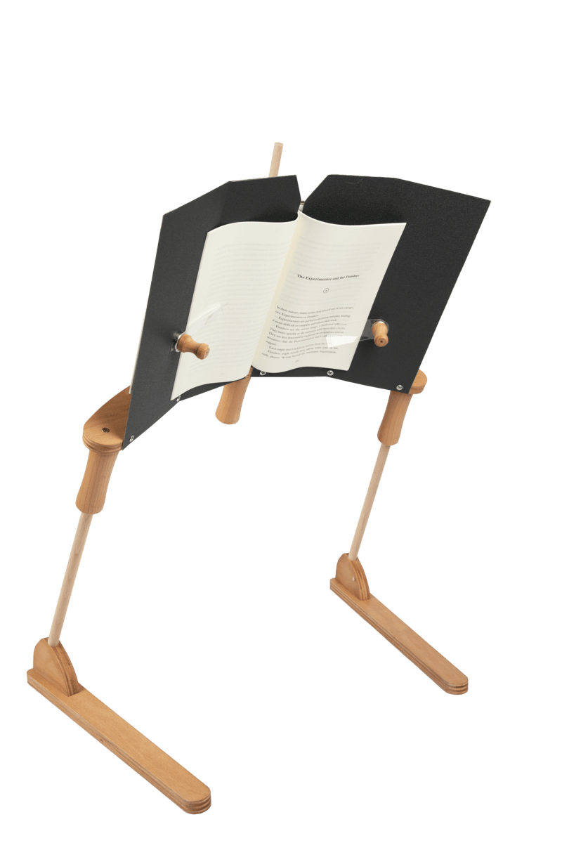 BookBock Lesegestell – ergonomischer Buchständer für Bücher, Tablets und E-Reader im idealen Lesewinkel